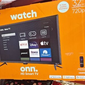 Onn Black HD Smart TV with Roku